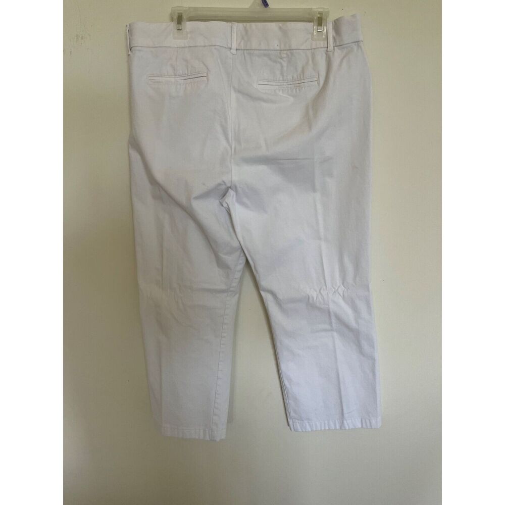 JM Womens Pants 16 White Chinos Straight Cotton Stretch Casua; Resort